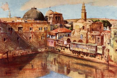 Jerusalem. Hiskian lampi, 1902. tekijältä John Fulleylove