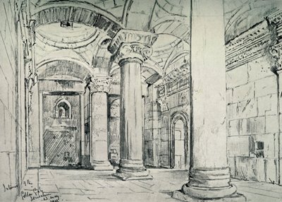 Jerusalem - Kultaisen tai kauniin portin sisustus, 1902. tekijältä John Fulleylove