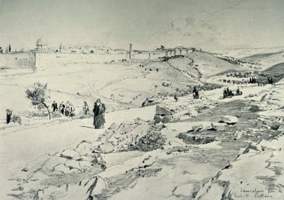 Jerusalem tiellä Betaniasta, 1902. tekijältä John Fulleylove