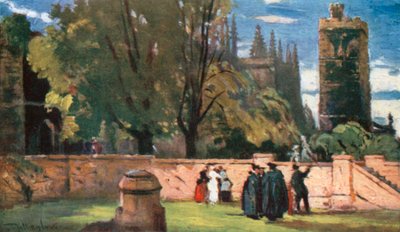 New College (värillinen litografia) tekijältä John Fulleylove