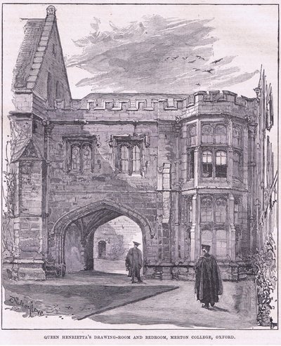 Kuningatar Henriettan olohuone ja makuuhuone, Merton College, Oxford tekijältä John Fulleylove