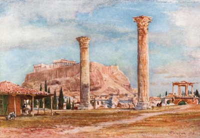 Akropolis Olympian Zeuksen temppelin paikalta tekijältä John Fulleylove