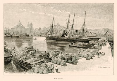 The Docks (litho) tekijältä John Fulleylove