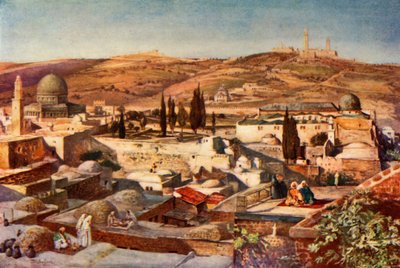 Temppelialue ja Öljyvuori Siionin vuorelta, 1902. tekijältä John Fulleylove