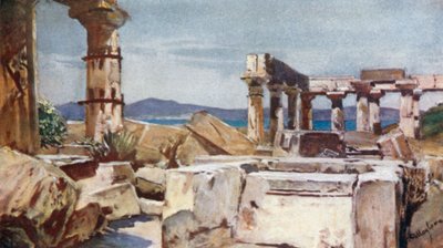Athenen temppeli Aeginan saarella tekijältä John Fulleylove