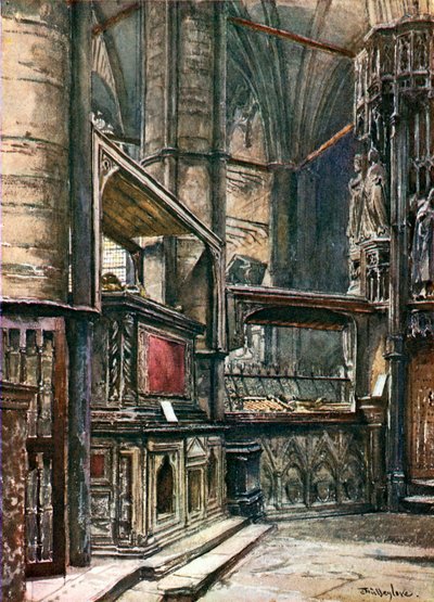 Henrik III:n hauta, St Edwardin kappelista (värilitrokuvaus) tekijältä John Fulleylove