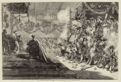 Kuningas Henrik VIII juhlii joulua Greenwichissä tekijältä John Gilbert