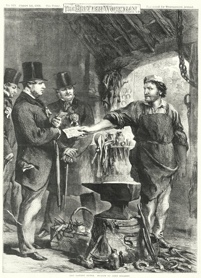 Rehellinen äänestäjä (kaiverrus) tekijältä John Gilbert