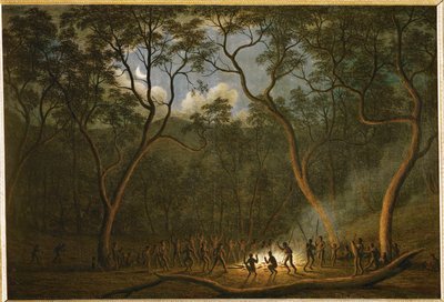 Tasmanian van Diemen Landin aboriginaalien kuutanssit ... tekijältä John Glover