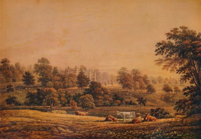 Näkymä Aldenham Abbeysta: Hertfordshire, 1700-1800-luku, 1935 tekijältä John Glover