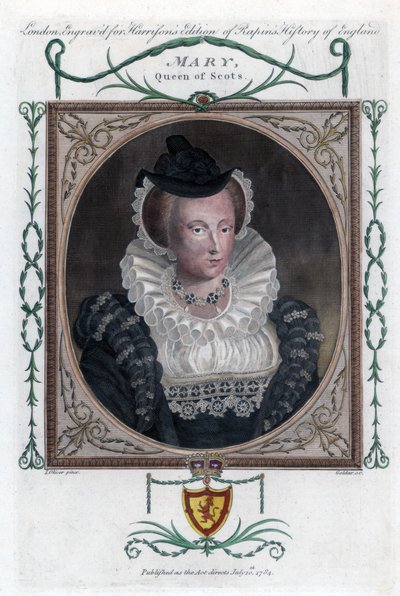 Skotlannin Maria I, joka tunnetaan yleisesti nimellä Mary, Skotlannin kuningatar, 1794. tekijältä John Goldar