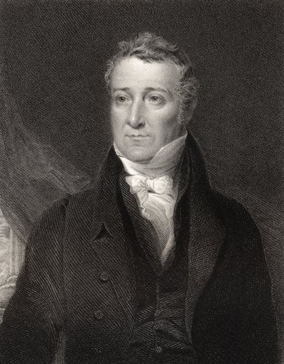 William Huskisson, kaiverrettu John Cochran (fl.1821-65), National Portrait Gallerysta, osa II, julkaistu noin 1835 tekijältä John Graham