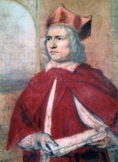 Näyttelijä Henry Harris (noin 1634-1704) kardinaali Wosleyn roolissa William Shakespearen (1564-1616) elokuvassa Henry VIII, John Greenhill (1644-1676) tekijältä John Greenhill