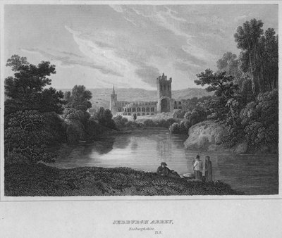 Jedburgh Abbey, Roxburghshire, 1814 tekijältä John Greig