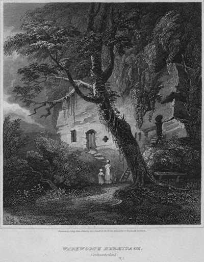 Warkworth Hermitage, Northumberland, 1814 tekijältä John Greig
