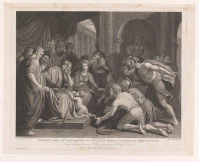 Pyrrhus toi kuningas Glauciakselle lapsena suojelukseksi Pyrrhus, kun lapsi toi Glauciaksen Illyrian kuninkaan luo suojelemaan (nimi esineessä) Englannin tärkeimmät maalaukset (sarjan nimi) Englannin suurimmat maalaukset (sarja tit tekijältä John Hall
