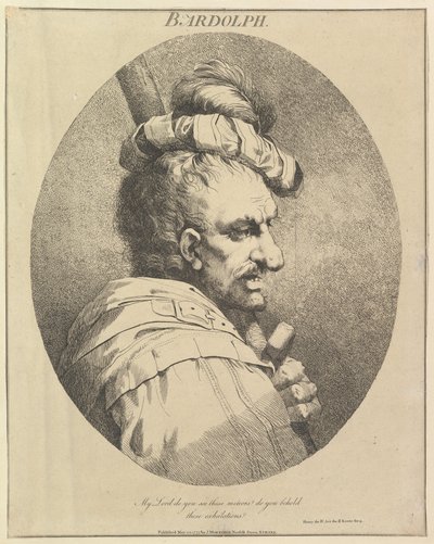 Bardolph Kaksitoista hahmoa Shakespearesta, 20. toukokuuta 1775. tekijältä John Hamilton Mortimer