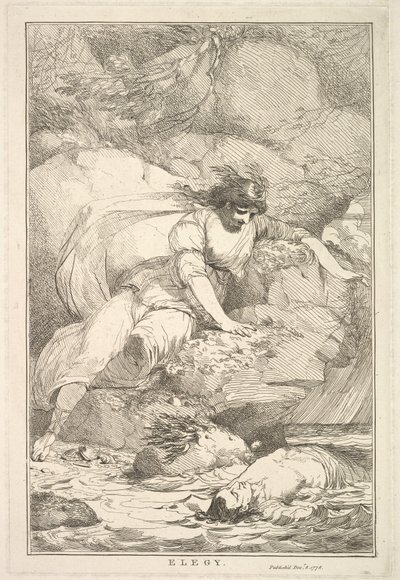Sir Joshua Reynoldsille omistettu elgia viidestätoista etsauksesta, 8. joulukuuta 1778. tekijältä John Hamilton Mortimer