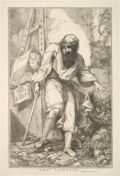 Gerard Lairesse Sir Joshua Reynoldsille omistetusta viidestätoista etsauksesta, 8. joulukuuta 1778. tekijältä John Hamilton Mortimer