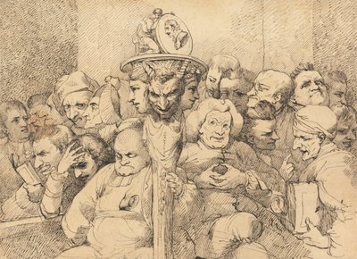 Shakespearen medaljongin ympärille kootut kirjalliset hahmot tekijältä John Hamilton Mortimer