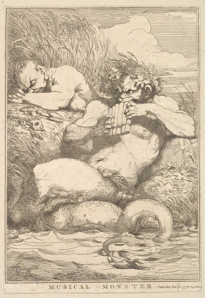 Musikaalihirviö viidestätoista etsauksesta, omistettu Sir Joshua Reynoldsille, 8. joulukuuta 1778. tekijältä John Hamilton Mortimer