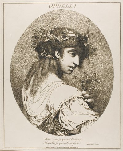 Ophelia, Shakespearen kaksitoista hahmoa tekijältä John Hamilton Mortimer