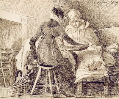 A Game of Backgammon, 19. tammikuuta 1809 (kynä ja muste paperille) tekijältä John Harden