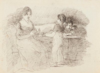 Poika pitelee villaa, 1843 tekijältä John Harden