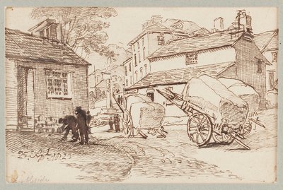 Kärryt Amblesidessa, Cumbriassa, 1823 tekijältä John Harden
