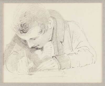 Mies kirjoittava, 1825 tekijältä John Harden