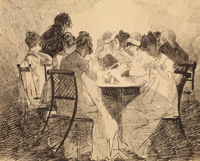Juhlat Dublinissa, 1809 (kynä ja muste paperille) tekijältä John Harden