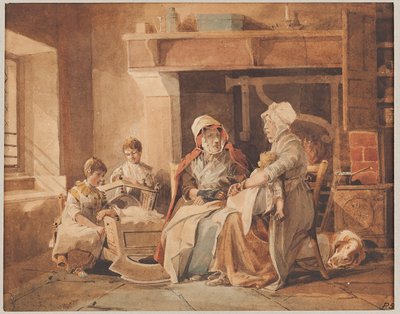 Kylän tohtoritar, 1820 (wc paperilla) tekijältä John Harden