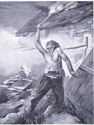 Rajakohtaus Balkanin sodasta 1912, Hutchinsonin julkaisusta "Historia of the Nations" (Nide 4), jonka on julkaissut Hutchinson, n. 1920 (litho) tekijältä John Harris Valda