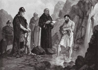 Boris I:n kaste, 864 (litografia) tekijältä John Harris Valda