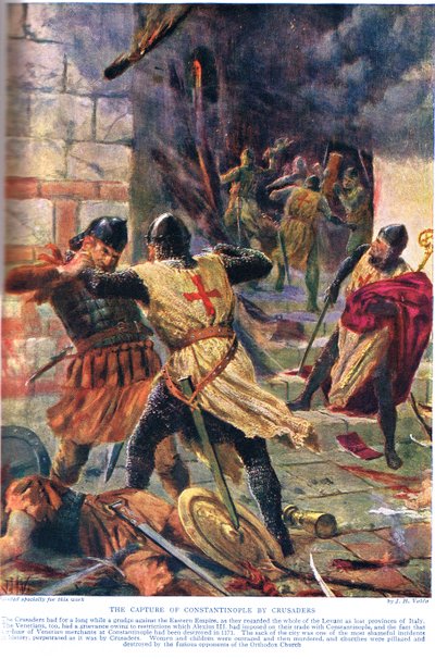 Konstantinopolin valtaus ristiretkeläisten toimesta tekijältä John Harris Valda