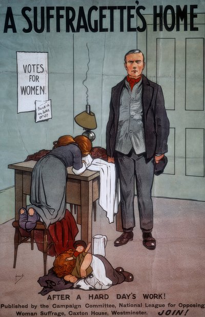 A Suffragettes Home / J. Hassall / Juliste, 20. Jahrhundert tekijältä John Hassall