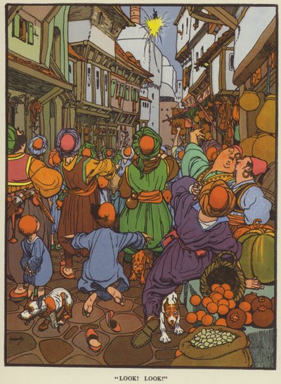"Katso katso!" (väri litho) tekijältä John Hassall