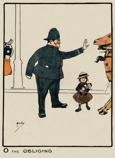 O velvoittava / J. Hassall / piirustus, 1903 tekijältä John Hassall