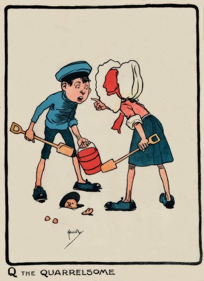 Q the Quarrelsome / J. Hassall / Piirustus, 1903 tekijältä John Hassall