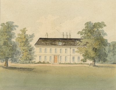 Pastori Drummondin pappila, 1823 (akvarelli paperille) tekijältä John Hassell
