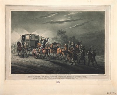 Majuri Von Kellerin Bonaparten vaunun, papereiden ja aarteiden vangitseminen, 1816 tekijältä John Heaviside Clark