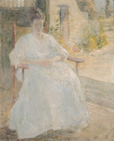 Figuuri Sunlight Artistin vaimossa, n. 1890-1900. tekijältä John Henry Twachtman
