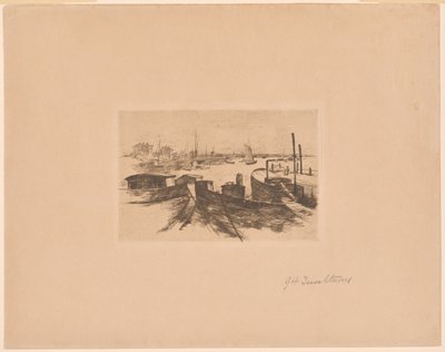 Satama proomuineen tekijältä John Henry Twachtman