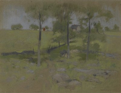 Kolme puuta, n. 1888-1895 tekijältä John Henry Twachtman