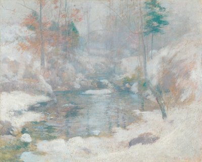 Talven harmonia, noin 1890-1900 (öljy kankaalle). tekijältä John Henry Twachtman