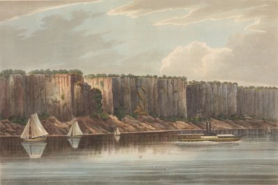The Palisades nro 19 Hudson River Portfoliossa, 1823-24. tekijältä John Hill