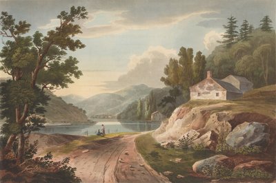 Näkymä Hudson River Portfolion Fishkillin nro 17 lähellä, 1823-24. tekijältä John Hill