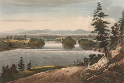 Näkymä Hudson River Portfolion Sandy Hillin nro 7 lähellä, 1822-23. tekijältä John Hill