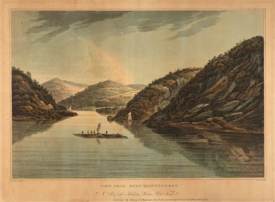 Näkymä Montgomeryn linnakkeen läheltä (nro 18, Hudson River portfolio) tekijältä John Hill