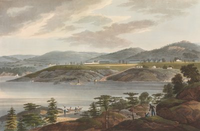 Hudson River Portfolion West Point nro 16, 1825. tekijältä John Hill